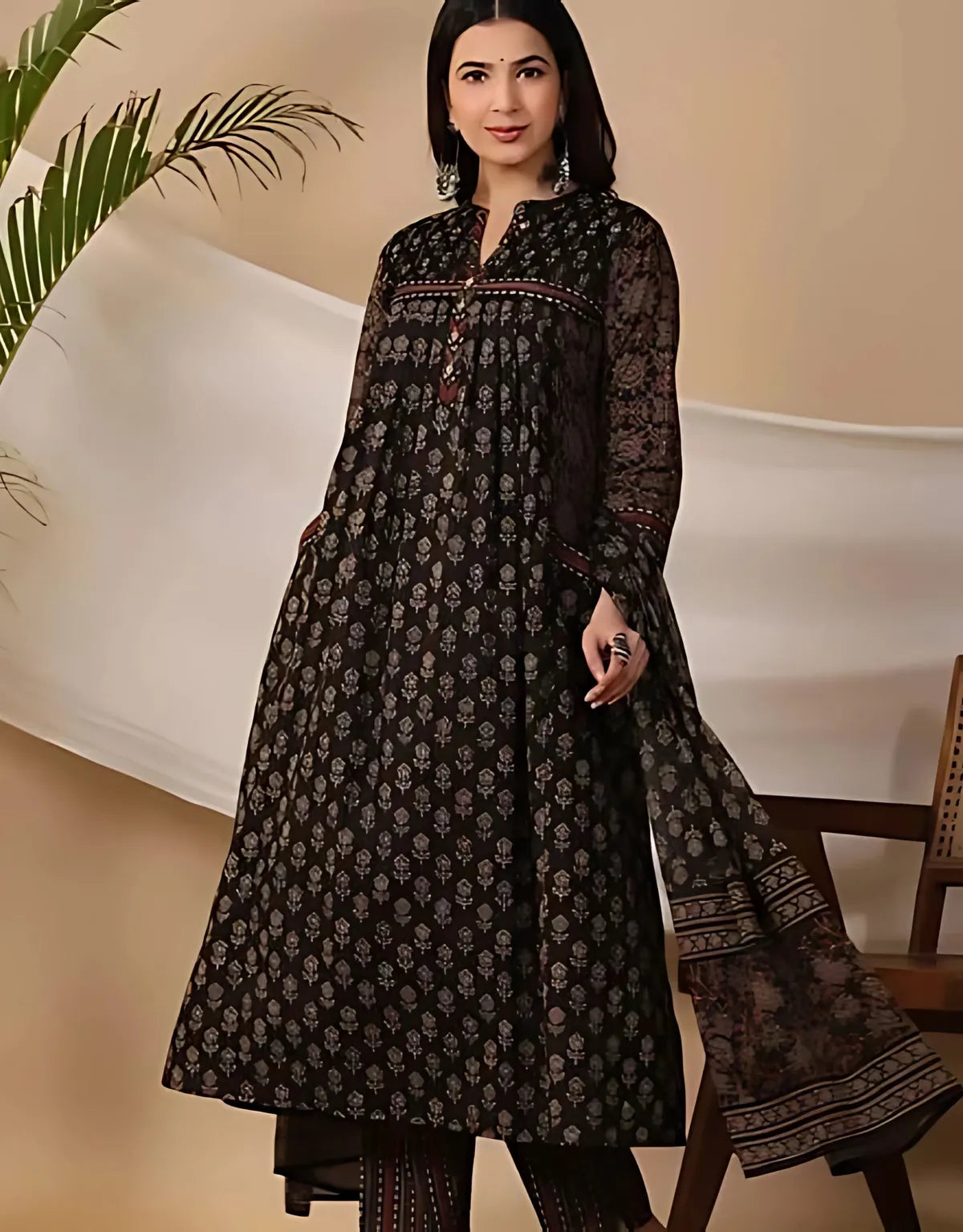 Anarkali Kurta Set With Dupatta Set For Women