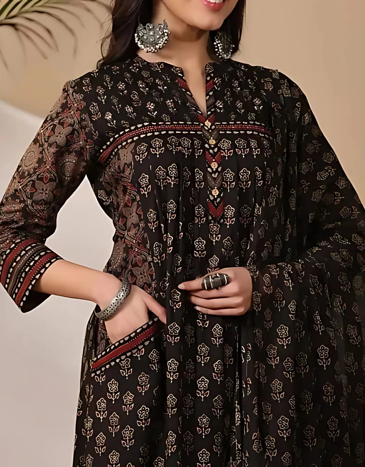 Anarkali Kurta Set With Dupatta Set For Women